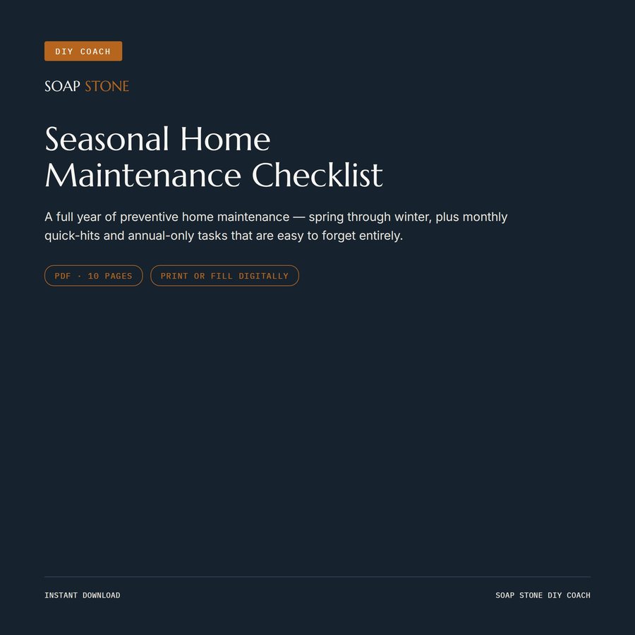 Seasonal Home Maintenance Checklist cover